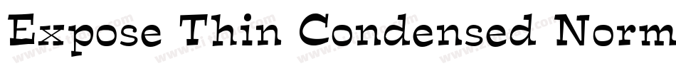 Expose Thin Condensed Normal字体转换